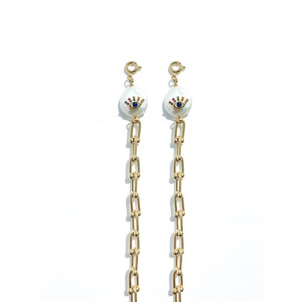 ADJNA Eye Gold Face Mask Chain