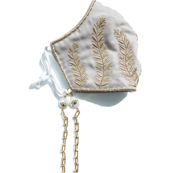 ADJNA Eye Gold Face Mask Chain