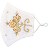 BEENA Beaded Golden Flower Face Mask