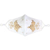 BEENA Beaded Golden Flower Face Mask