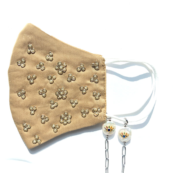 BEENA Beaded Petals Face Mask
