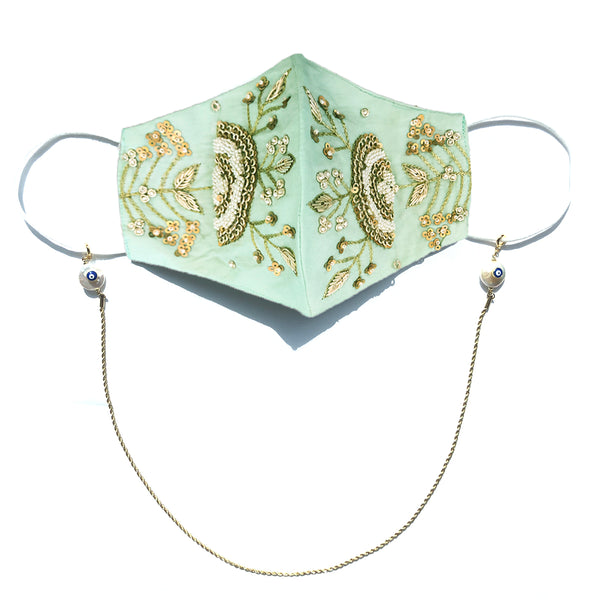 BEENA Beaded Enchanted Flower Face Mask