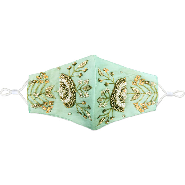 BEENA Beaded Enchanted Flower Face Mask