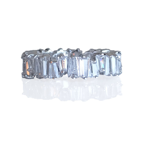 ESSIA BAGUETTE SILVER RING
