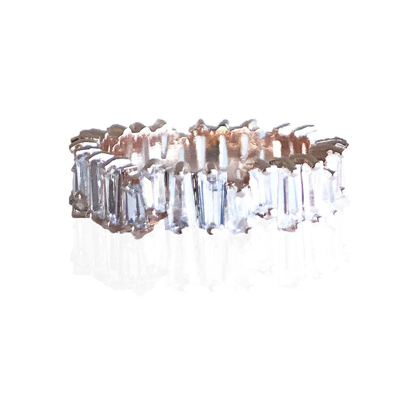 ESSIA BAGUETTE ROSE GOLD RING