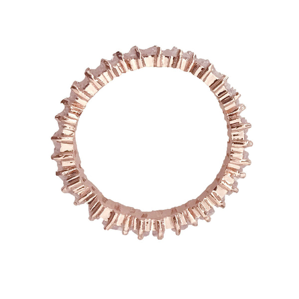ESSIA BAGUETTE ROSE GOLD RING