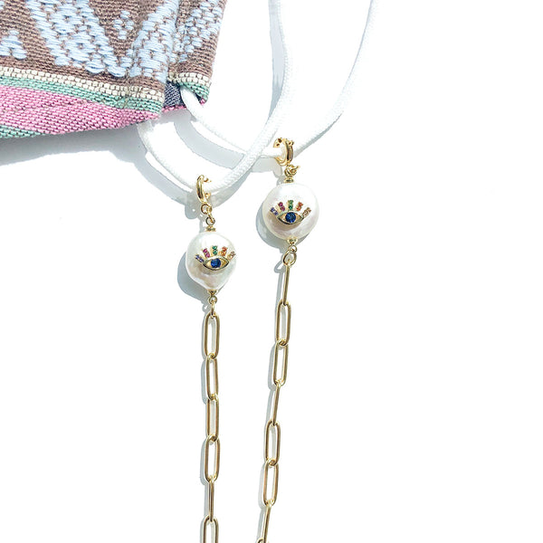 CLARA Nazar Gold Face Mask Chain
