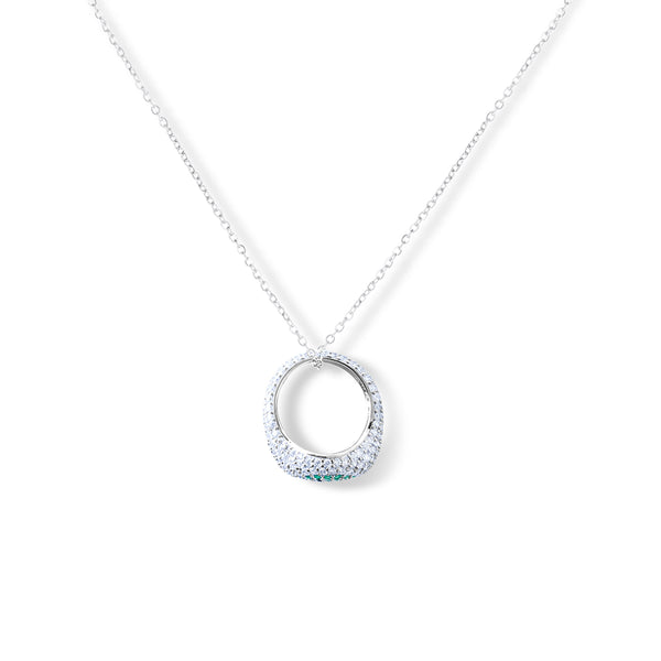 HALI Pave Eye Ring Necklace