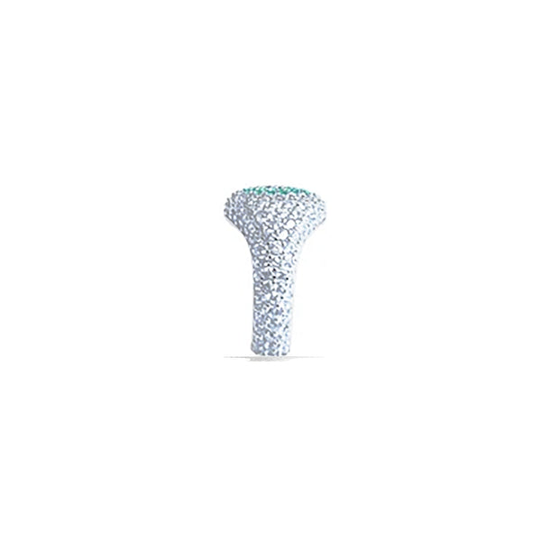 HALI Green Evil Eye Pave Pinky Ring