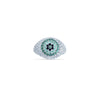HALI Green Evil Eye Pave Pinky Ring