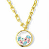 FATIMA Twins Floating Evil Eye Charms Necklace