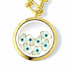 FATIMA Floating White Evil Eye Charms Necklace