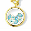 FATIMA Baby Floating Evil Eye Charms Necklace