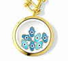 FATIMA Floating Evil Eye Charms Necklace