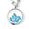 FATIMA Floating Evil Eye Charms Necklace