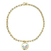 FATIMA Twins Floating Evil Eye Charms Necklace