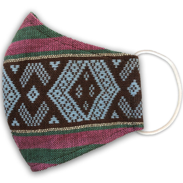 H'MONG Embroidered Striped Face Mask