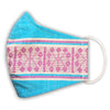H'MONG Embroidered Blue Face Mask