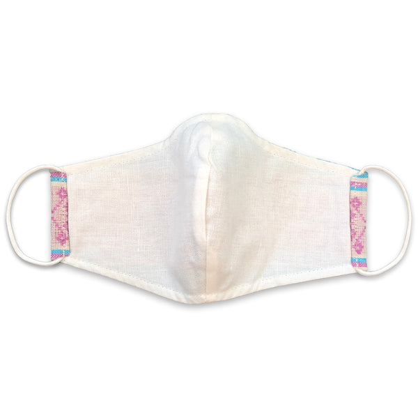 H'MONG Embroidered Blue Face Mask