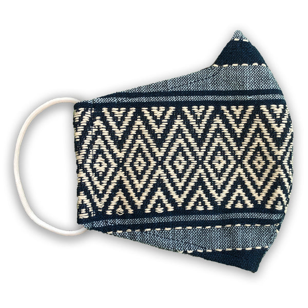 H'MONG Embroidered Denim Face Mask