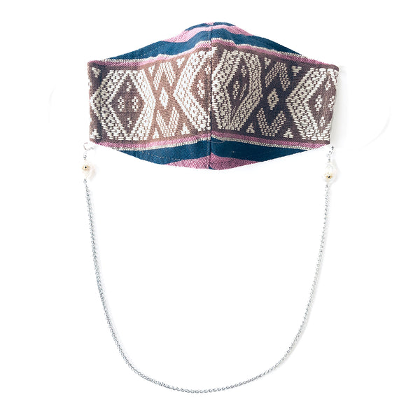 H'MONG Embroidered Striped Face Mask