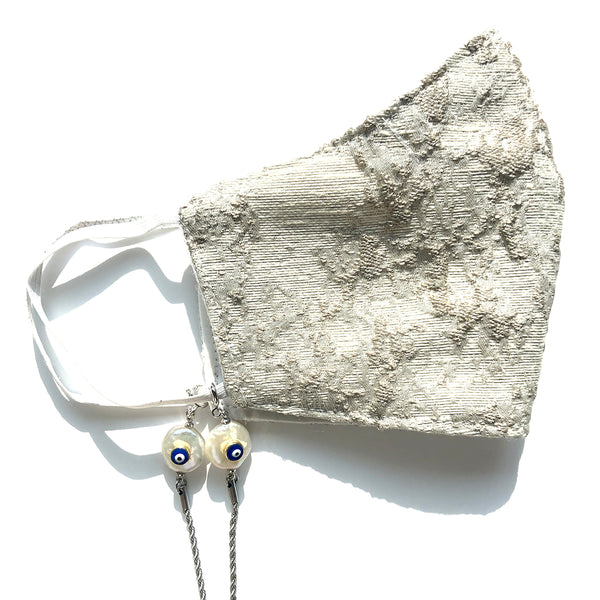 INDU Embroidered Marble Face Mask