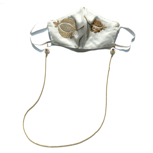 INDU Embroidered Lotus Face Mask