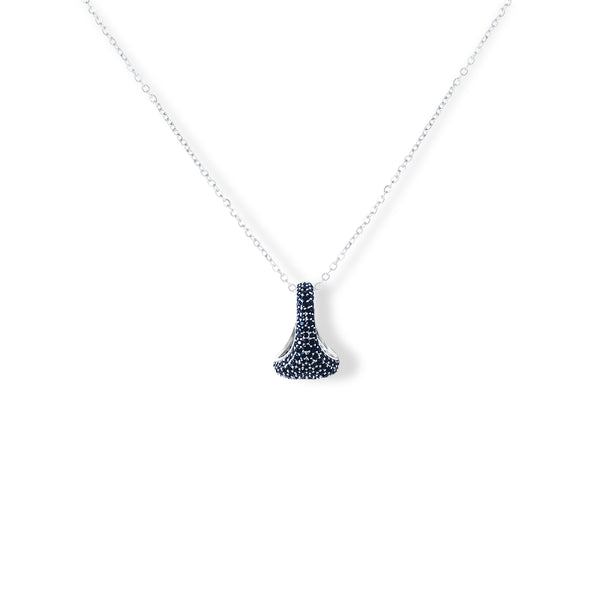 KIRAN Black Pave Ring Necklace