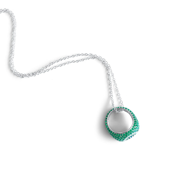 LARA Pave Eye Ring Necklace