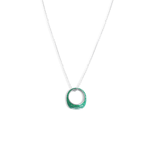 LARA Pave Eye Ring Necklace