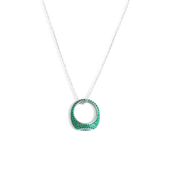 LARA Pave Eye Ring Necklace