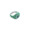 LARA Green Evil Eye Pinky Ring