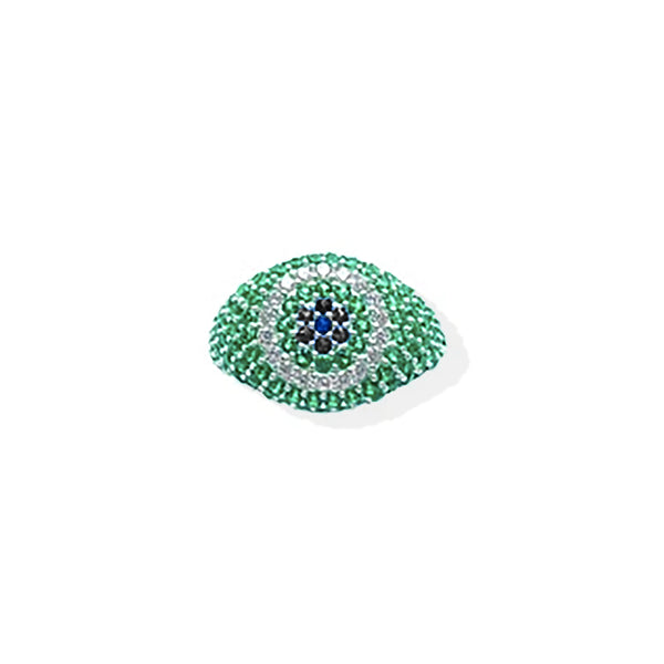 LARA Green Evil Eye Pinky Ring