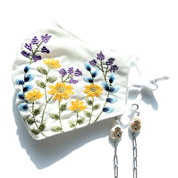 LEE Embroidered Chrysanthe Face Mask