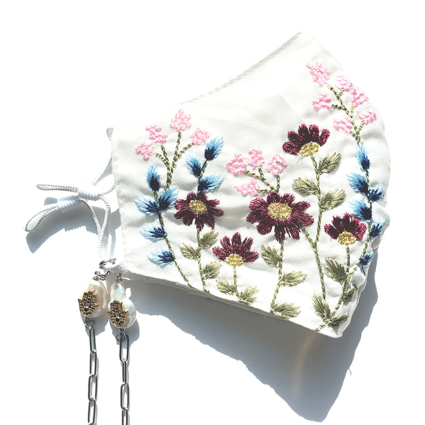 LEE Embroidered Chrysanthe Face Mask