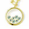MATA-MATA Floating Evil Eye Charms Necklace