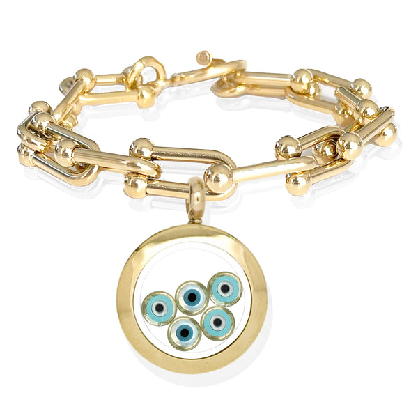 MATA MATA Floating Evil Eye Charms Bracelet