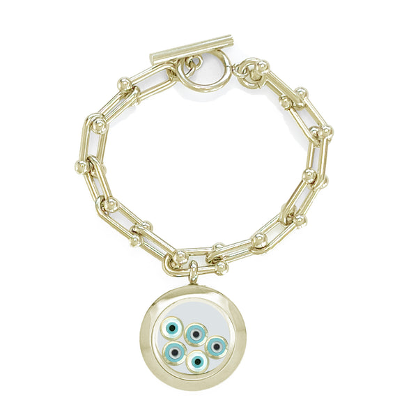 MATA MATA Floating Evil Eye Charms Bracelet