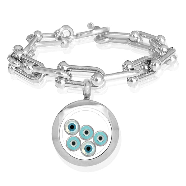 MATA MATA Floating Evil Eye Charms Bracelet