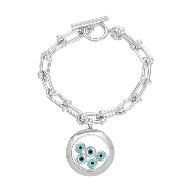 MATA MATA Floating Evil Eye Charms Bracelet