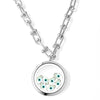 FATIMA Floating White Evil Eye Charms Necklace