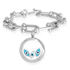 MIRIAM Floating Evil Eye Charms Bracelet