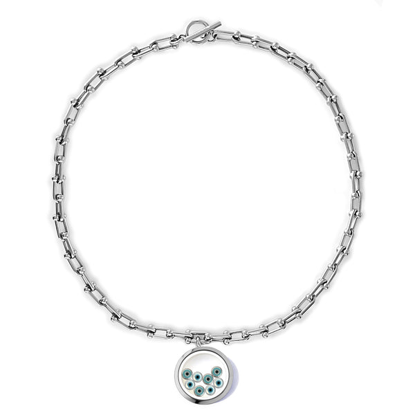MATA-MATA Floating Evil Eye Charms Necklace
