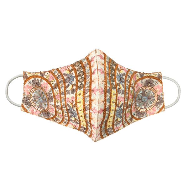 PRIYA Embroidered Flowers Garden Face Mask