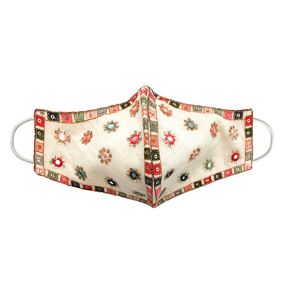 PRIYA Embroidered Mirrored Face Mask