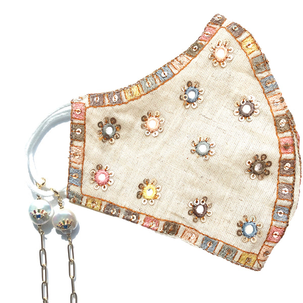PRIYA Embroidered Mirrored Face Mask