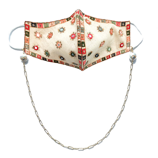PRIYA Embroidered Mirrored Face Mask