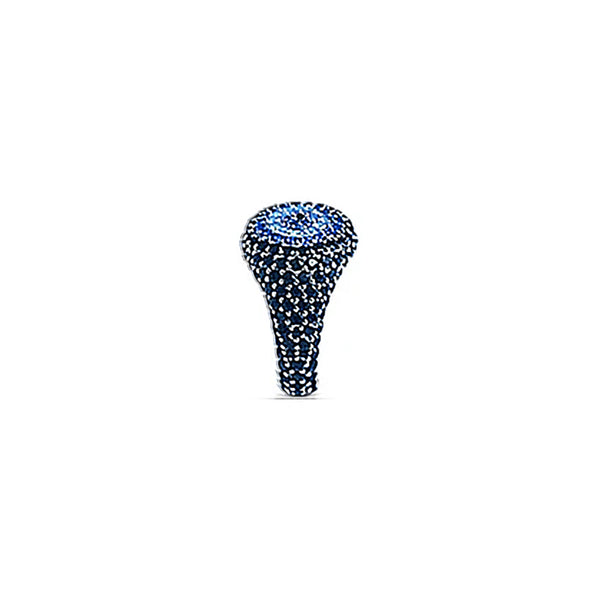 REEMA Black Evil Eye Pave Pinky Ring