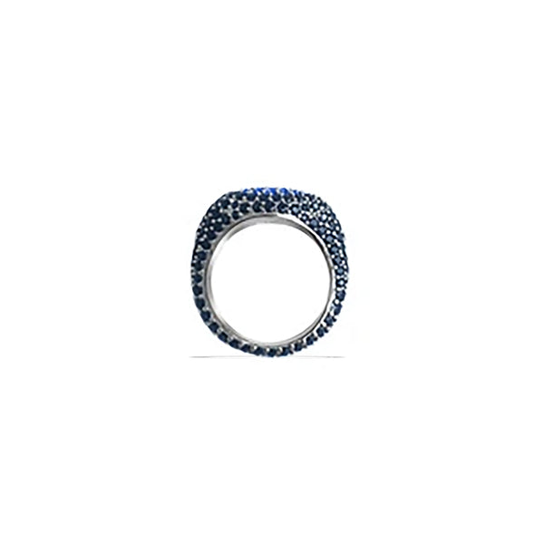 REEMA Black Evil Eye Pave Pinky Ring