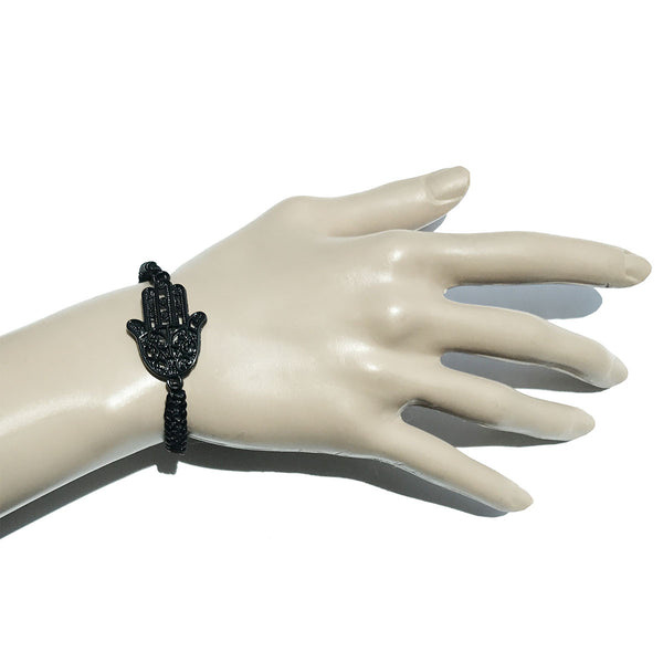 RANIA BLACK CORD BRACELET